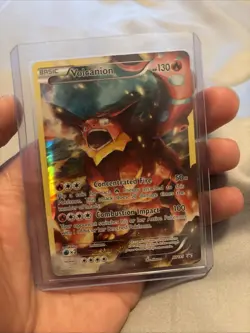Pokemon TCG Volcanion XY185 Holo Promo Ultra Rare Card - Image 1