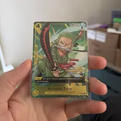 One Piece Card Game TCG - Roronoa Zoro (P-042) 2024 Championship English Card - Image 1
