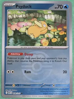 Ascended Heroes Psyduck 39/217 (Love Ball) Reverse Holo TCG Pokemon Card - Image 1