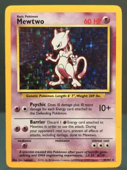 Mewtwo 10/102 Holo - Base Set - Pokemon Card HP - Image 1