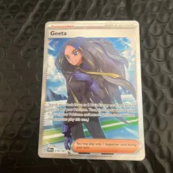 Pokemon Geeta Holo Ultra Rare TCG Card 218/197 Sv03: Obsidian Flames - Image 1