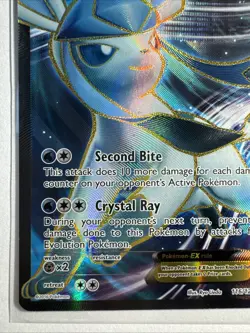 Pokemon TCG Glaceon-EX Fates Collide Holo Card 116/124 Full Art Ultra Rare LP - Image 5