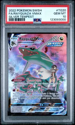 PSA 10 Rayquaza Vmax Silver Tempest TG20/TG30 GEM MINT Graded Pokemon Card P1 - Image 1
