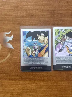 Dragon Ball Silver Energy Markers & Leaders Fusion World Manga Lot of 3 cards!nm - Image 2