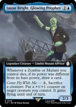 Jason Bright, Glowing Prophet EXTENDED - 0376 - Rare - Fallout PIP MTG - Image 1