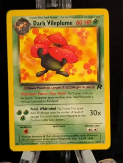 Pokemon Dark Vileplume 30/82 Team Rocket Non Holo Rare WOTC Unlimited LP - Image 1