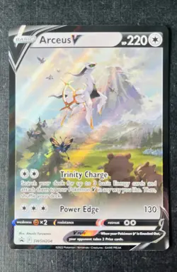 Pokemon TCG - Arceus V SWSH204 - Alt Art Sword & Shield Black Star Promo - Image 1
