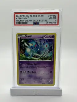 2016 Pokemon XY Azelf XY142 Steam Siege Blister Black Star Promo NM-MT PSA 8 - Image 1
