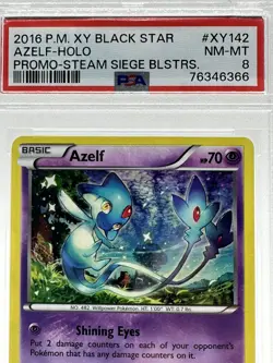 2016 Pokemon XY Azelf XY142 Steam Siege Blister Black Star Promo NM-MT PSA 8 - Image 2