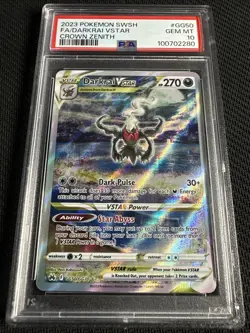 Pokemon Darkrai VSTAR Full Art (PSA 10 Gem Mint) Crown Zenith #GG50/GG70 - Image 2