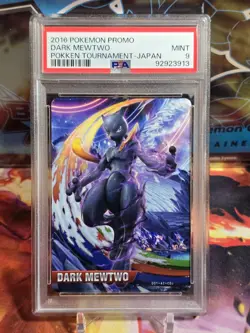 Pokemon Dark Mewtwo Pokken Tournament PSA Graded Mint 9 - Image 1