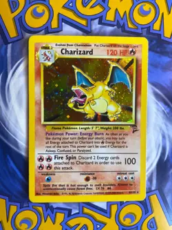 2000 Pokemon TCG Base Set 2 Unlimited Holo Rare Charizard 4/130 (MP Very Good) - Image 1