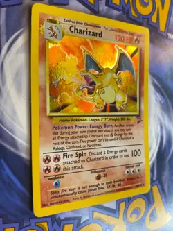 2000 Pokemon TCG Base Set 2 Unlimited Holo Rare Charizard 4/130 (MP Very Good) - Image 3