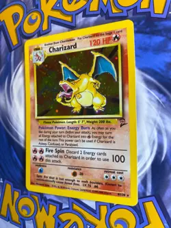 2000 Pokemon TCG Base Set 2 Unlimited Holo Rare Charizard 4/130 (MP Very Good) - Image 4