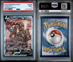 Entei V GG36/GG70 Crown Zenith: Galarian Gallery Holo Pokemon PSA 9 - Image 2