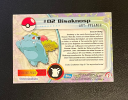 1999 Topps Pokemon Blue Logo TV Animation Edition Bisaknosp #02 - Image 2