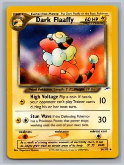 Dark Flaaffy 34/105 Uncommon Neo Destiny Pokemon Unlimited Near Mint - Image 1