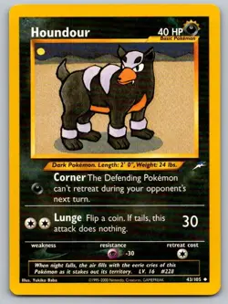 Houndour 43/105 Uncommon Neo Destiny Pokemon Unlimited Lightly Played - Image 1