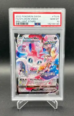 Pokemon Sylveon VMAX #TG15 - Brilliant Stars 2022 English - PSA 10 GEM MINT - Image 1