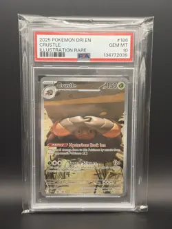 PSA 10 Crustle IR 2025 Pokemon SV Destined Rivals Illustration Rare #186/182 - Image 1