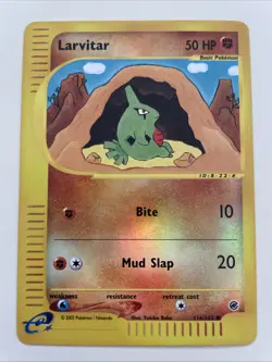 Pokemon TCG Larvitar 116/165 Expedition Base Set Reverse Holo LP - Image 1
