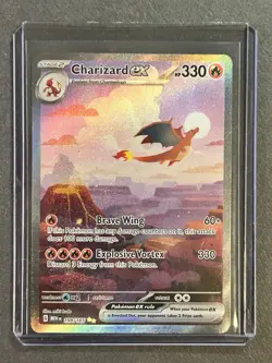 2023 Pokemon 151 Charizard EX 199/165 Illustration Rare - Damaged - READ! - Image 1