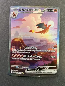 2023 Pokemon 151 Charizard EX 199/165 Illustration Rare - Damaged - READ! - Image 2