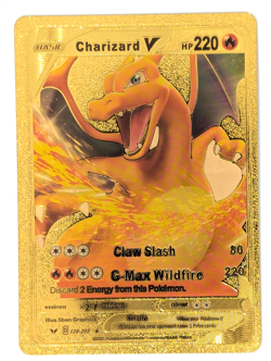 Pokemon CHARIZARD V Basic 138/202 Gold Foil Fan Art Card - Image 1