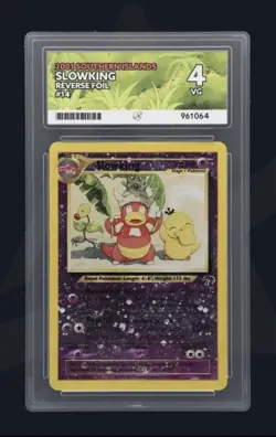 Pokemon TCG Slowking Southern Islands 14 Reverse Holo Promo Card Graded Ace 4 - Image 1