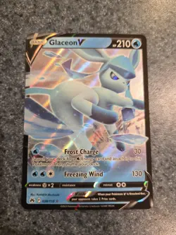 Glaceon V 038/159 Crown Zenith Holo Pokemon Card NM - Image 1