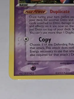 Rare Ditto Mr. Mime 38/113 Pokemon Card 2005 - Image 3