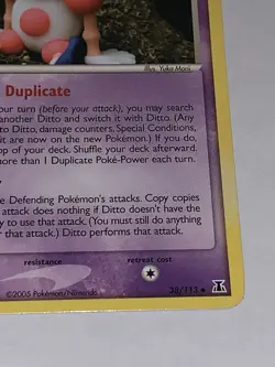 Rare Ditto Mr. Mime 38/113 Pokemon Card 2005 - Image 4