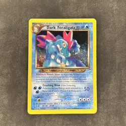 Pokemon Dark Feraligatr Neo Destiny TCG Holo Rare Card 5/105 Swirl - Image 1