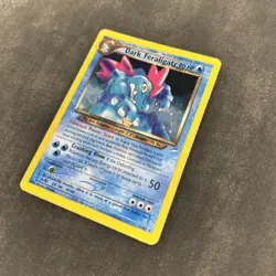 Pokemon Dark Feraligatr Neo Destiny TCG Holo Rare Card 5/105 Swirl - Image 2