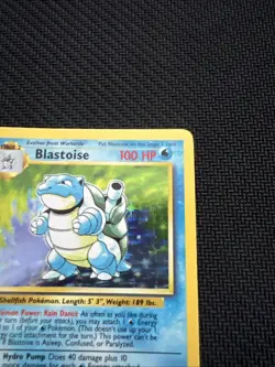 Blastoise Holo Rare 2/102 Base Set Vintage WOTC Pokemon Card - Image 3