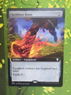 MTG Swiftfoot Boots Extended Art 702 Uncommon Commander Legends NM - Image 1