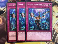 Yu-Gi-Oh! 3x Infinite Impermanence (Common) (SDWD) NM + Bonus Holo! - Image 1