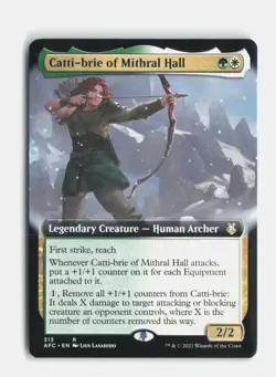 Catti-brie of Mithral Hall Extended Art 313 Adventures e Forgotten Realms MTG NM - Image 1