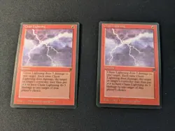 MTG 2x Chain Lightning - Legends set - NM/Sharp Corners - Image 1