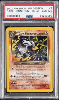 2002 POKEMON NEO DESTINY #7 DARK HOUNDOOM-HOLO PSA 10 - Image 1