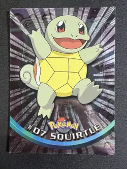 Squirtle #07 Black Logo Topps TV Animation Edition Holo Pokemon Card - Image 1