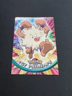 Primeape #57 1999 Topps Series 1 Pokemon Black Logo TV Animation Edition - Image 3
