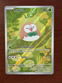Pokemon, Rowlet 090/088, Perfect Order, Illustration Rare Near Mint - Image 1