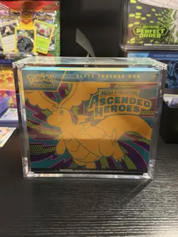 Pokemon TCG Ascended Heroes Elite Trainer Box (ETB) Sealed W/Acrylic Case - Image 1