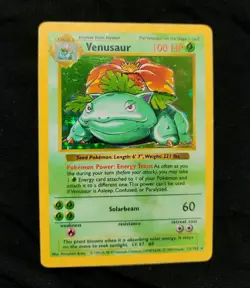 Venusaur Base Set Shadowless Holo 15/102 Pokemon TGC 1999 Vintage Rare - Image 2