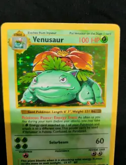 Venusaur Base Set Shadowless Holo 15/102 Pokemon TGC 1999 Vintage Rare - Image 3