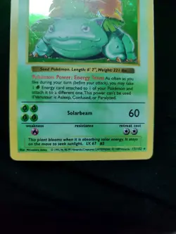 Venusaur Base Set Shadowless Holo 15/102 Pokemon TGC 1999 Vintage Rare - Image 4