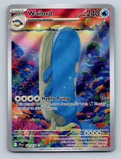 Pokemon TCG Wailord Holo Illustration Rare SV09: Journey Together 162/159 - Image 1