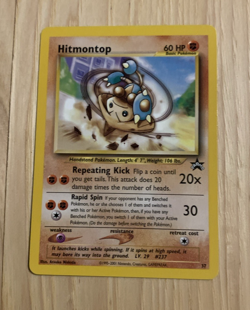 Hitmontop Pokemon WOTC Black Star Promo # 37 HP 60 NM - Image 1