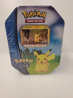Pokemon Go! Pikachu Tin Trading Card Game New Factory Sealed - Image 1